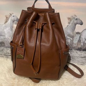 New Fossil leather backpack